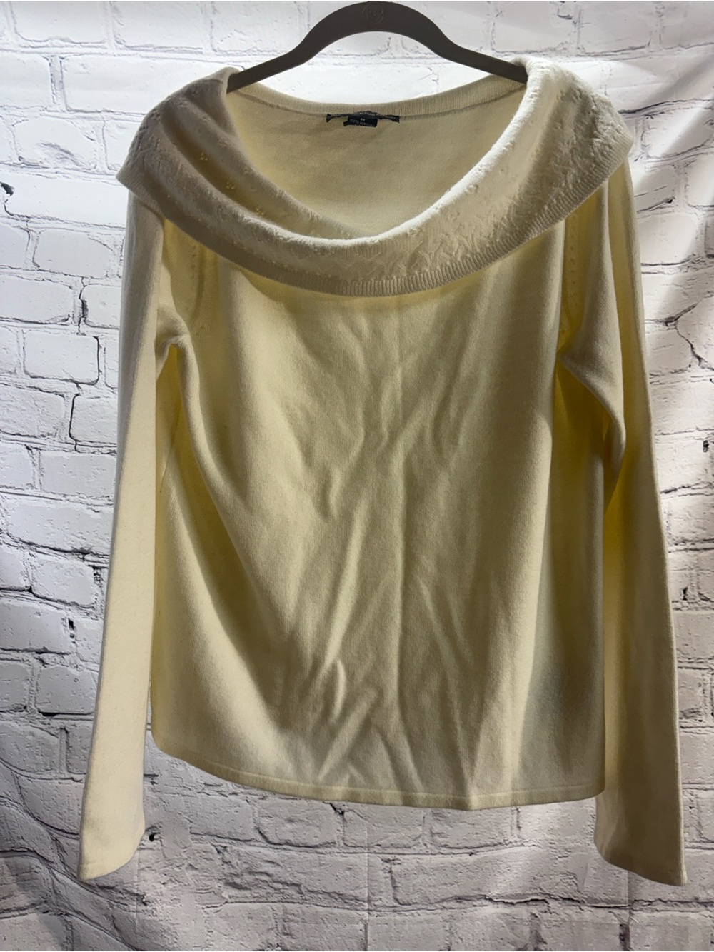Norton McNaughton Soft Cream Off-Shoulder Sweater